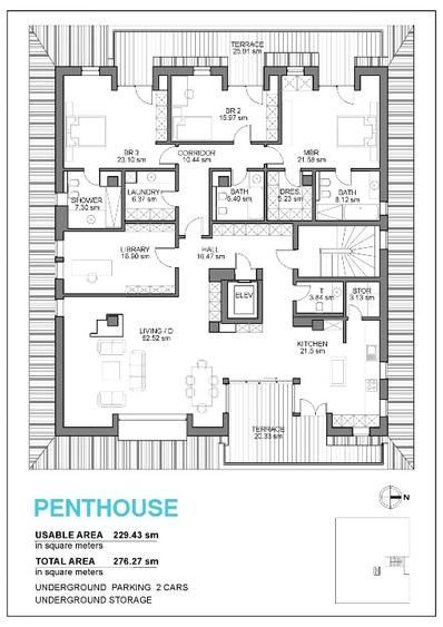Penthouse de lux la padure,5 camere, 275 mp,  imobil boutique, 3950 Eur plus TVA - Poză 12