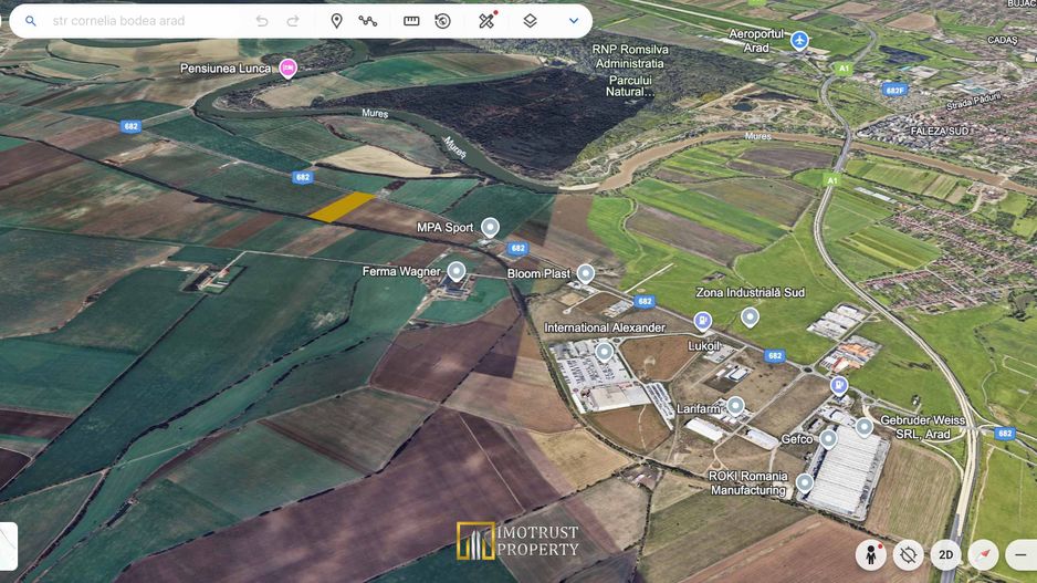 Teren 21.000 mp – Arad, Zona Industrială Sud – Acces A1 - Poză 3