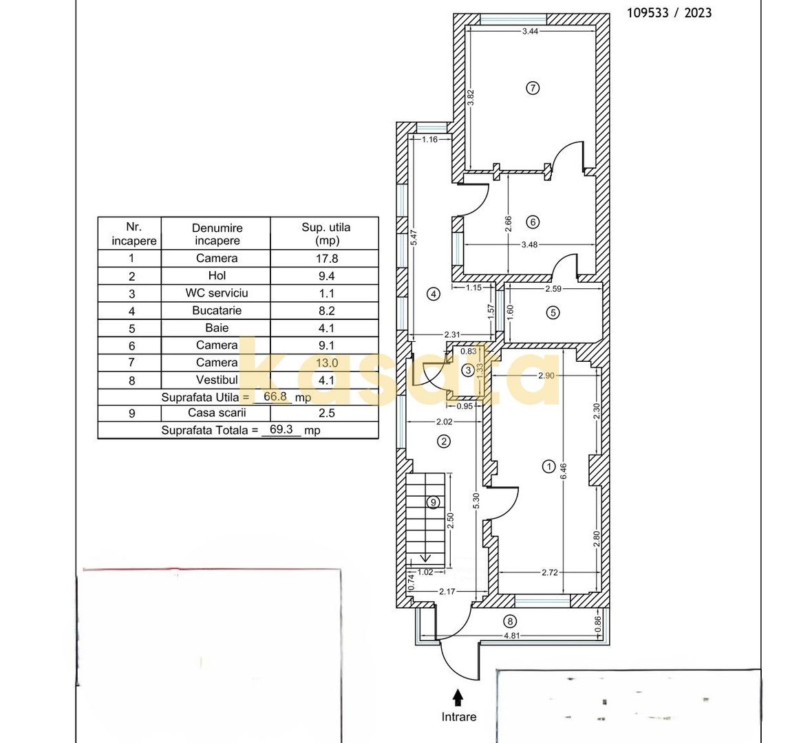 Casă cu 4 camere si curte | zona Regie | teren 252 mp - Schiță 30