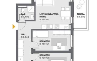Aradului-3 Camere-2 Băi - Poză 14