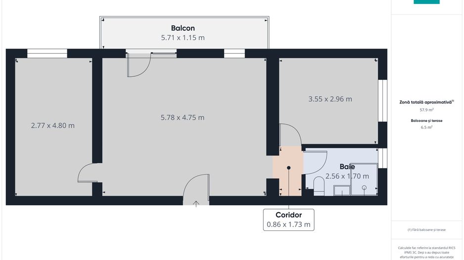 Apartament cu 3 camere în bloc nou - Poză 4