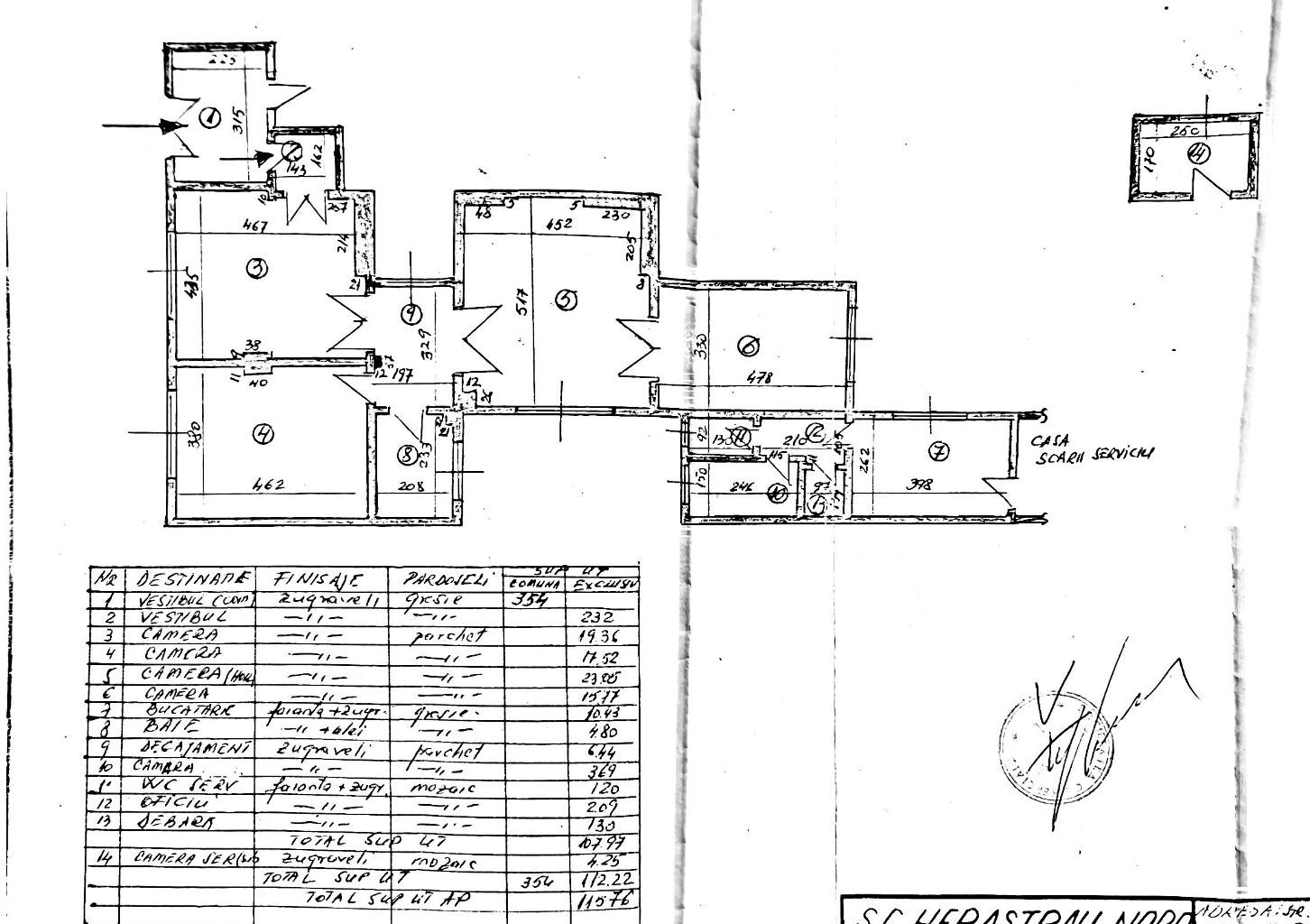 APARTAMENT/ SPATIU BIROURI | 116MP | ROMANA - Schiță 29
