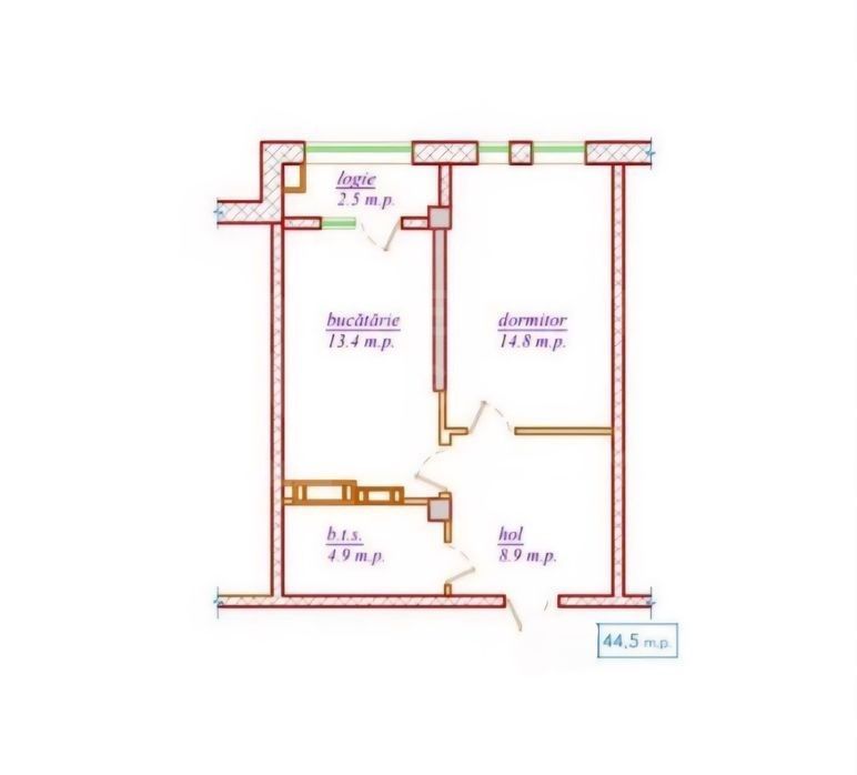 Vânzare, apartament, 1 cameră, str. Nicolae Dimo, Durlești - Poză 1
