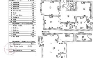 Gradina Botanica | 4 Camere + Mansarda 36 mp | 3 Bai | Gata de mutare - Schiță 16
