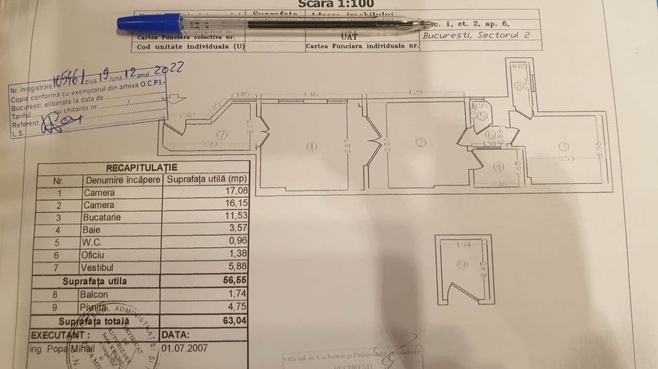 De Vanzare Apartament 2 camere zona Armeneasca sect.2 - Poză 8