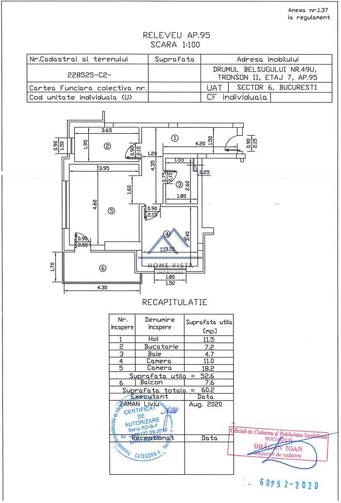 Apartament de 2 Camere Mobilat complet cu Loc de parcare - Drm. Belşugului - Schiță 10
