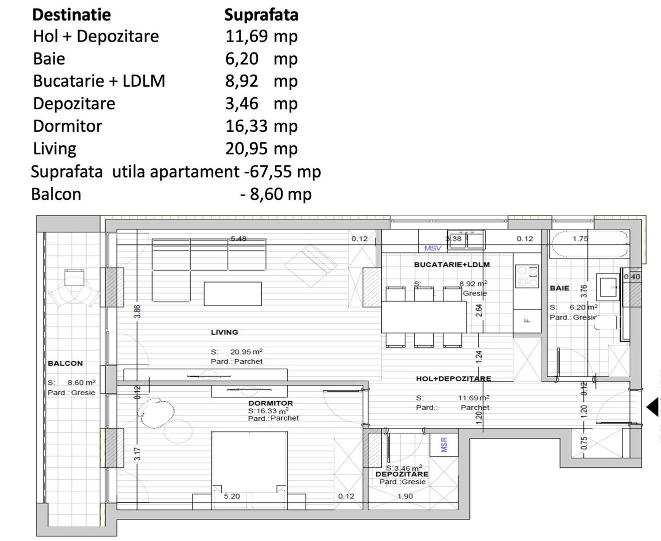 Apartament nou nelocuit 2 camere 67 mp zona Noua Aer Curat Natură și Confort - Poză 15