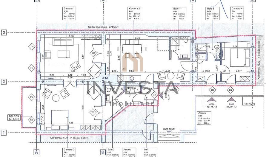 Apartament de vânzare în Casa mică Banffy! - Schiță 11
