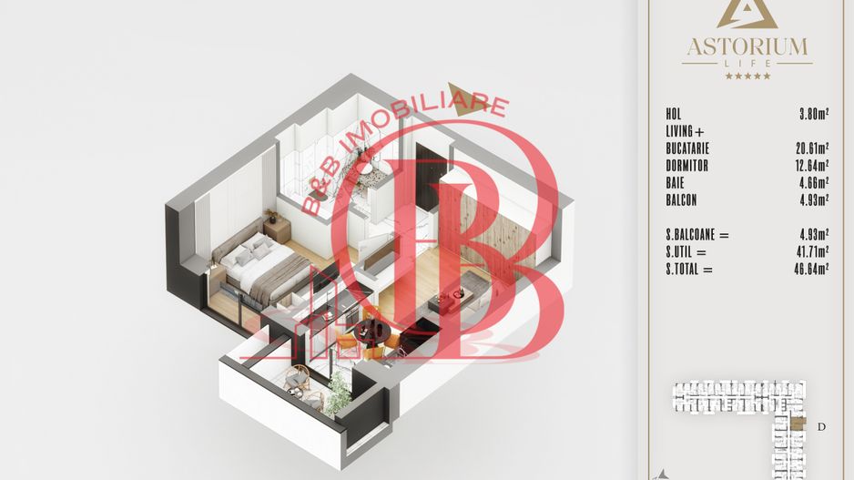 2 camere  proiect premium titan pallady - Schiță 5