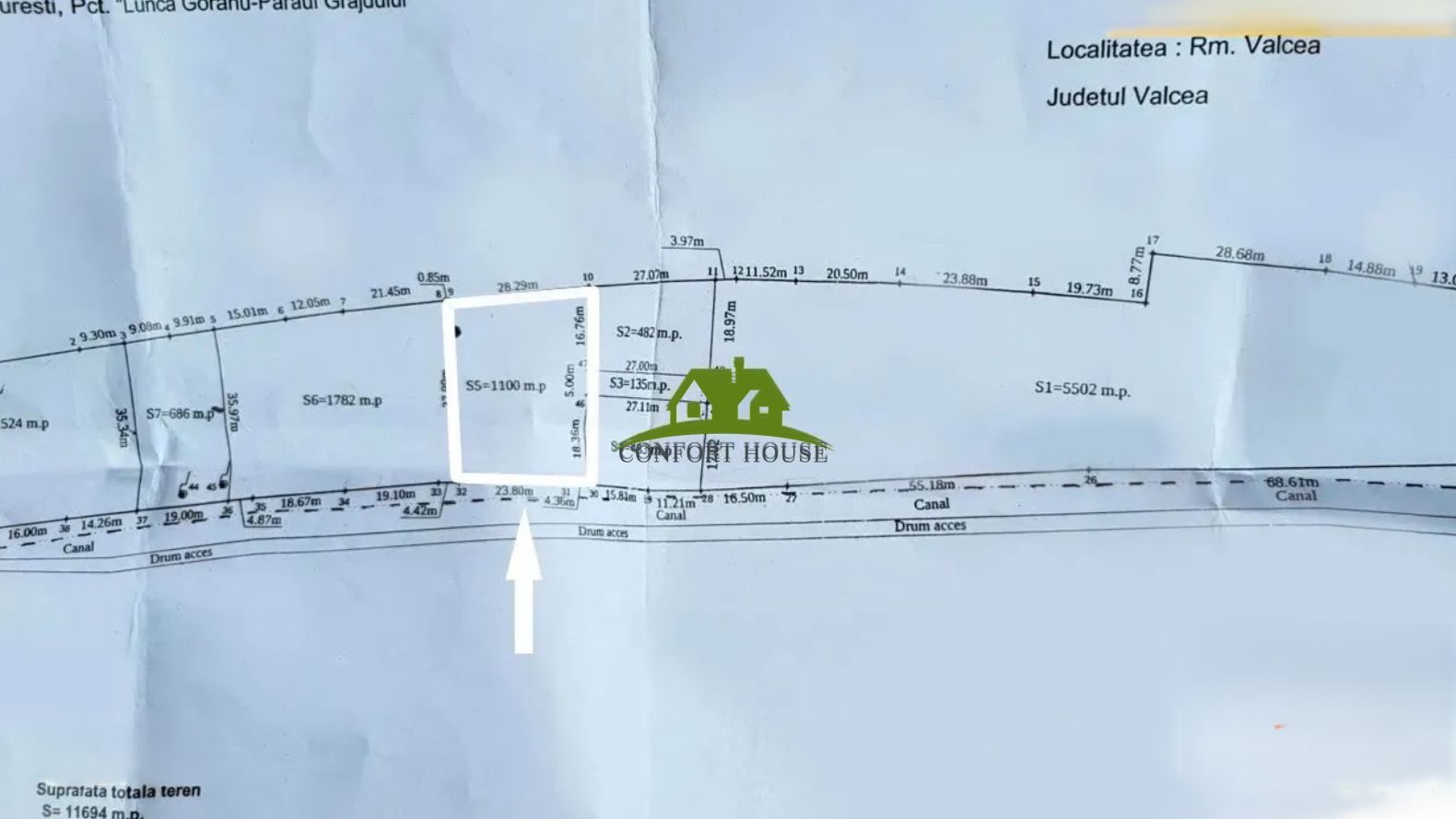 Teren intravilan 1.100 mp – Goranu 3km Rm.VL. acces facil +utilități - Poză 14