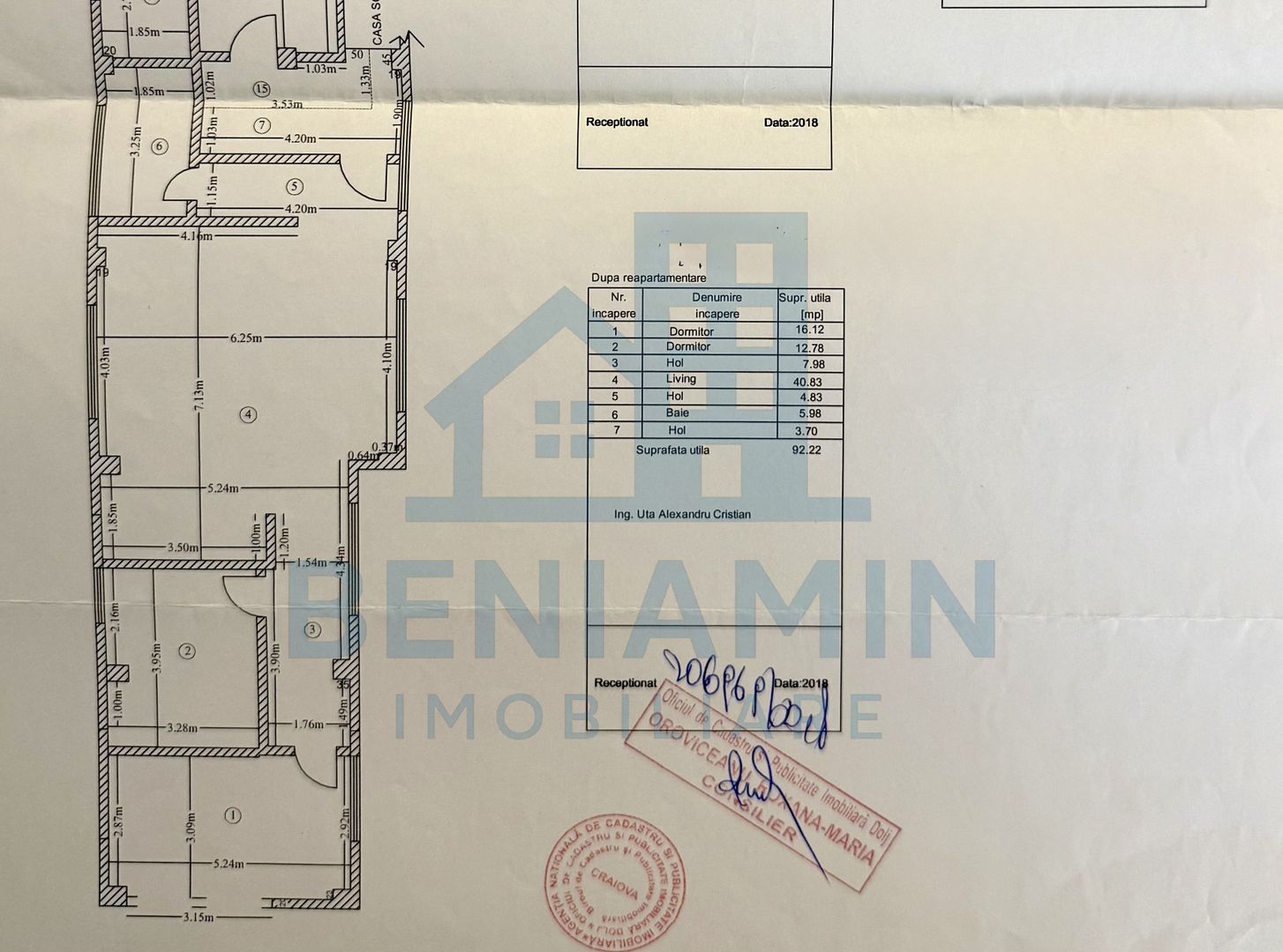 3 camere - 92mp - 2017 -mobilat -utilat - centrala - Gradina Botanica - Poză 8