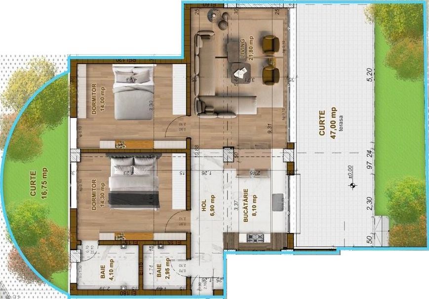 Apartament de vânzare 3 cam în Natural Residence - Poză 1