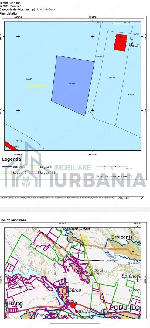 Teren intravilan 845 mp, Sat Sarca, comuna Baltati - Poză 1