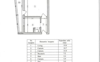 3 Camere – 72MP | Creditabil | 5/8 | Balcon Mare | Crangasi - Schiță 17