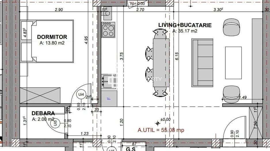 Apartament 2 camere, grădină 53 mp, parcare, Doamna Stanca, Șelimbăr - Schiță 10