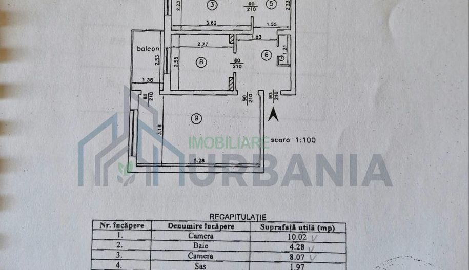 Apartament 3 camere decomandat, Alexandru cel Bun, Iași - 107.000 EUR - Poză 8