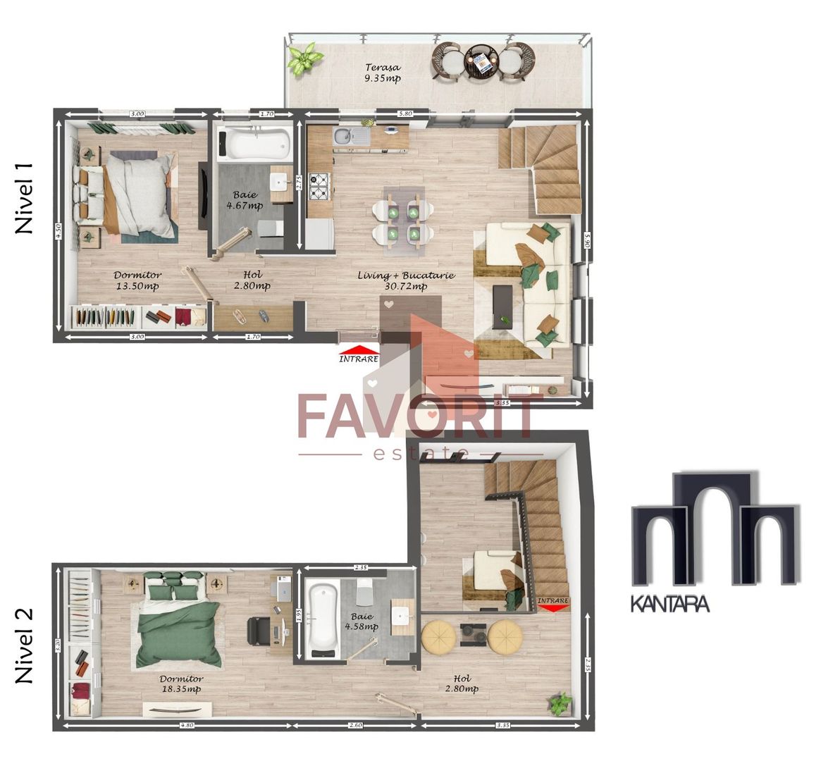 Apartament 3 camere | 2 bai | Scara interioara | 82MP | Giroc - Poză 10