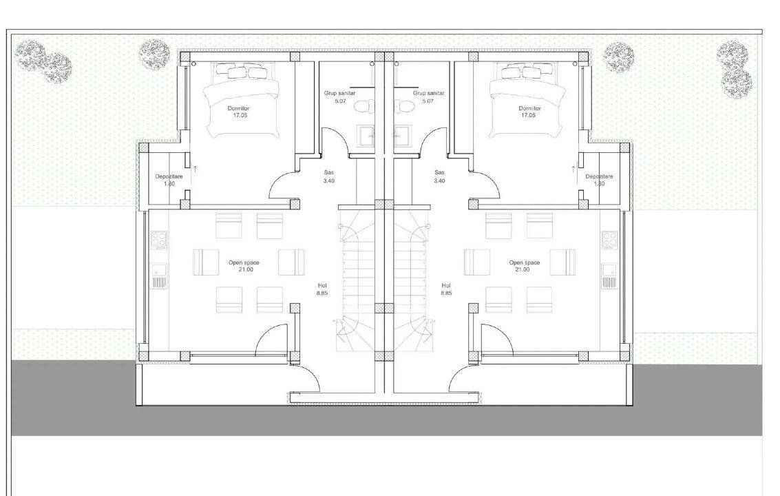 VILA MODERNA TIP DUPLEX | PIPERA - Schiță 4