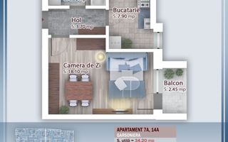 Garsoniera decomandata-Incalzire in Pardoseala-Metrou Teclu - Poză 2