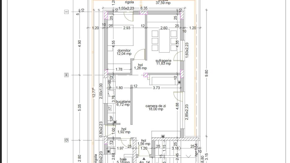 Penthouse 2 camere zona de N bloc nou - Poză 2