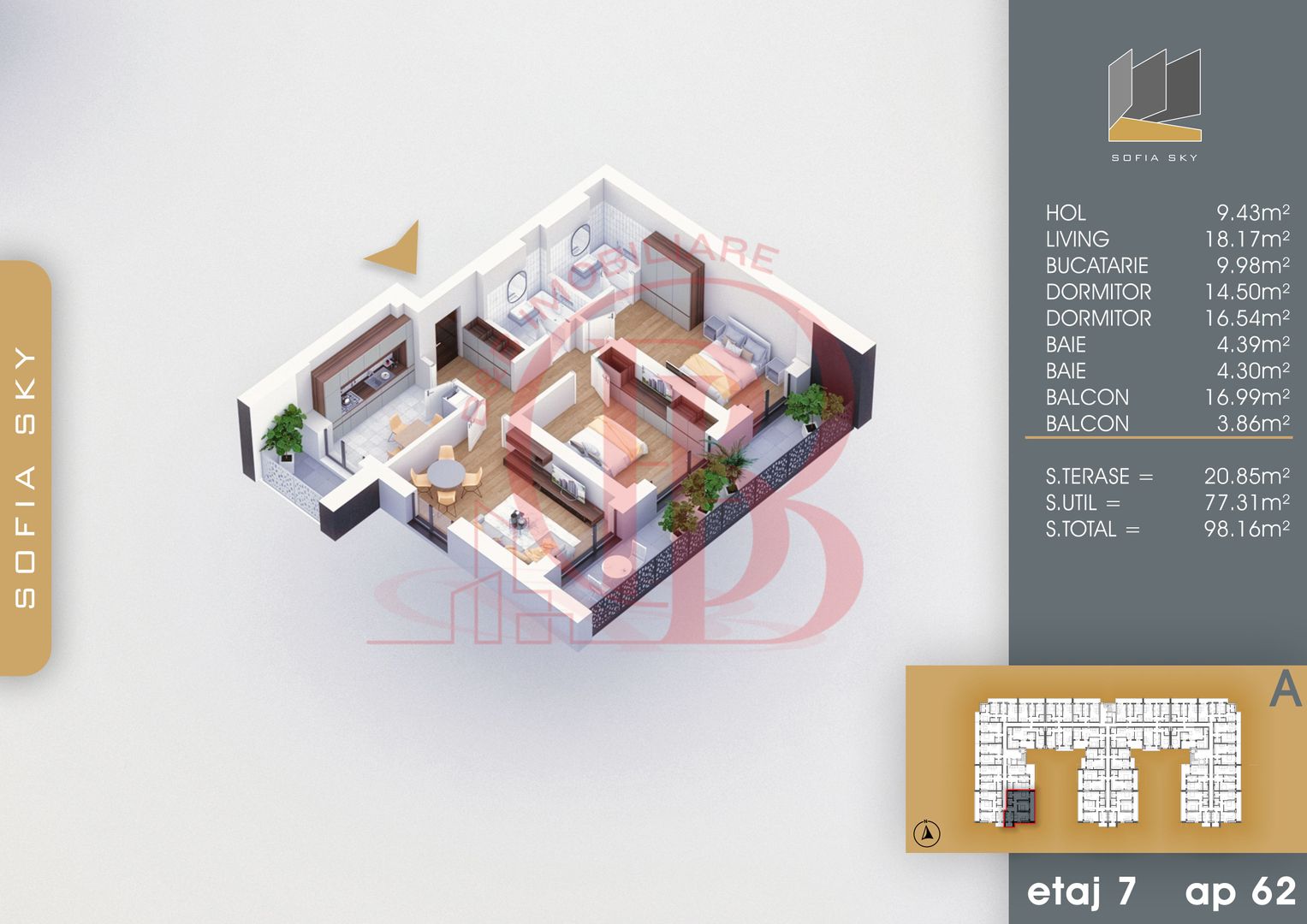 Bloc Finalizat Apartament 3 camere 7min Metrou Nicolae Teclu - Schiță 3