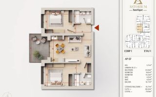 Astorium Boutique 3 camere Pallady, Metrou 8 min | Comision 0% - Schiță 2