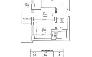 Titan | Gura Calitei | Astorium Life, 2 camere PREMIUM cu loc parcare - Schiță 16