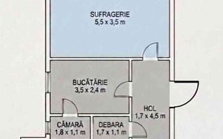 Apartament 2 Camere | DECOMANDAT | 59 mp | - Schiță 7