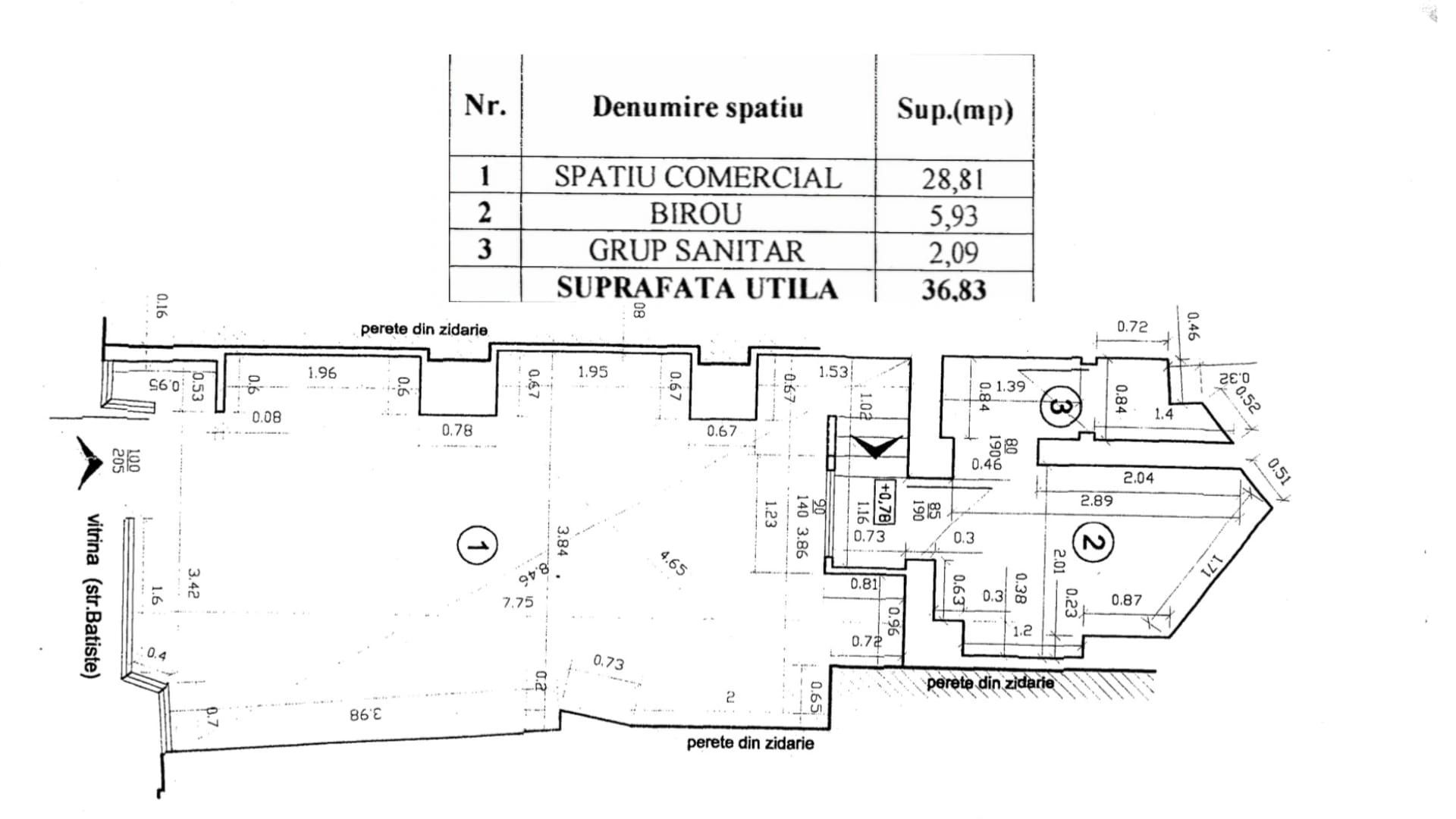 Spatiu comercial 37mp Universitate Batistei Stradal - Poză 14