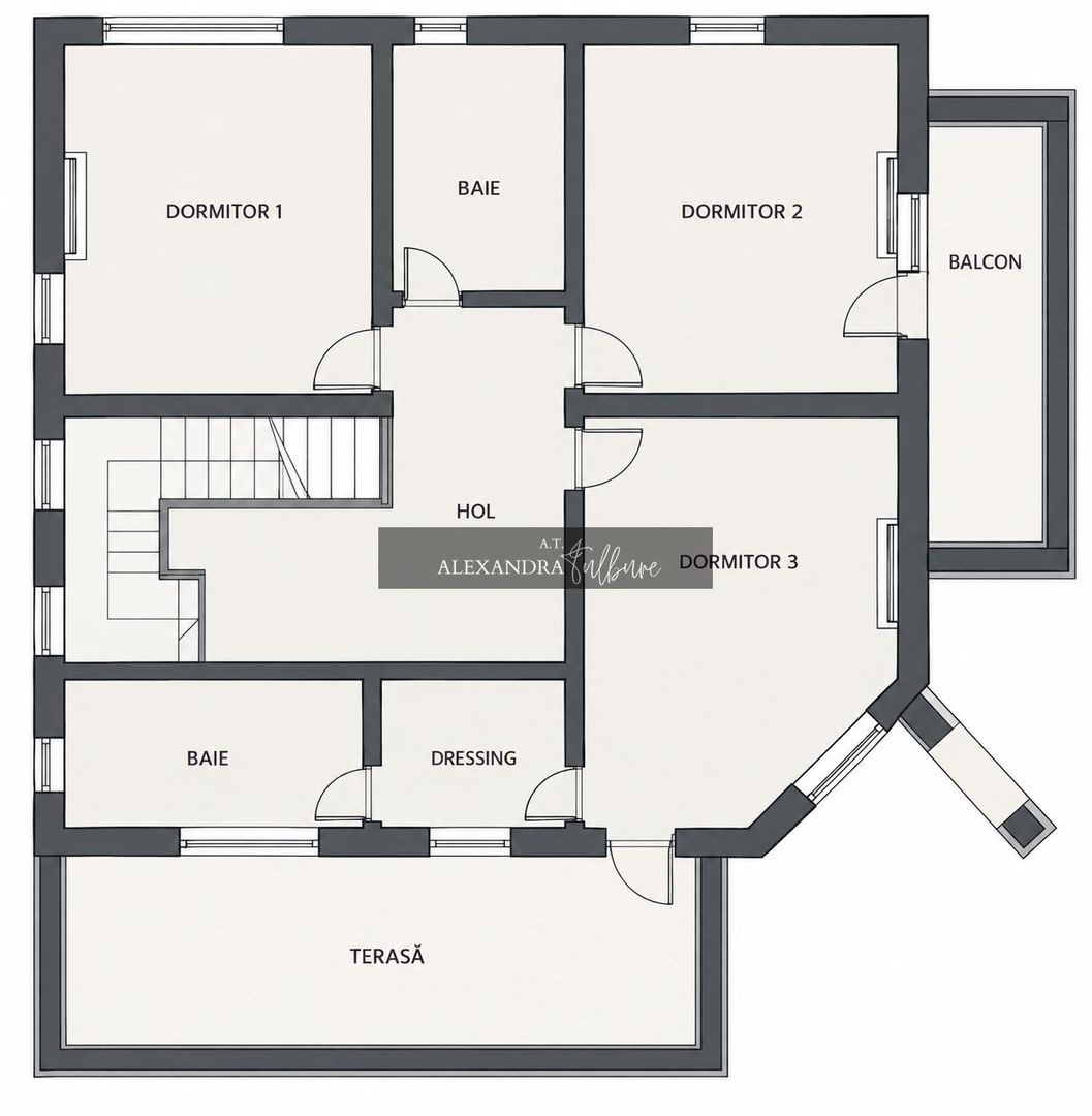 Casa individuala 4 camere, 3 bai, S+P+ET,  garaj, terasa - Poză 39
