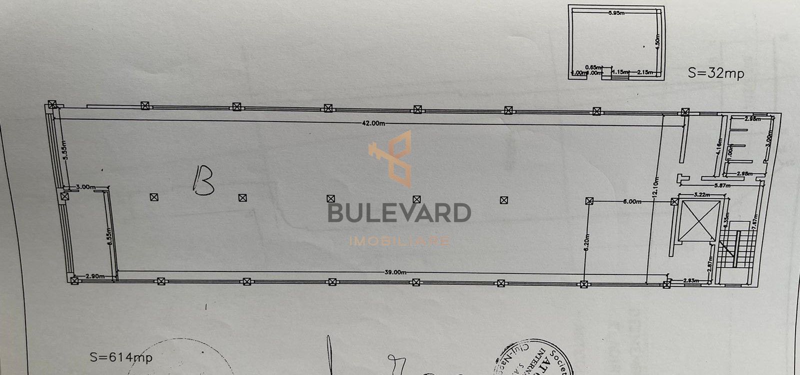 Spatiu industrial 614 mp, Lift, Zona Piata 1Mai! - Schiță 4