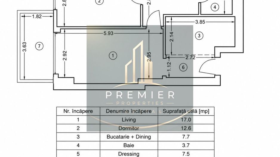 Apartament 2 Camere UpSite | Vedere Lac și Parc | Parcare Inclusă - Schiță 11
