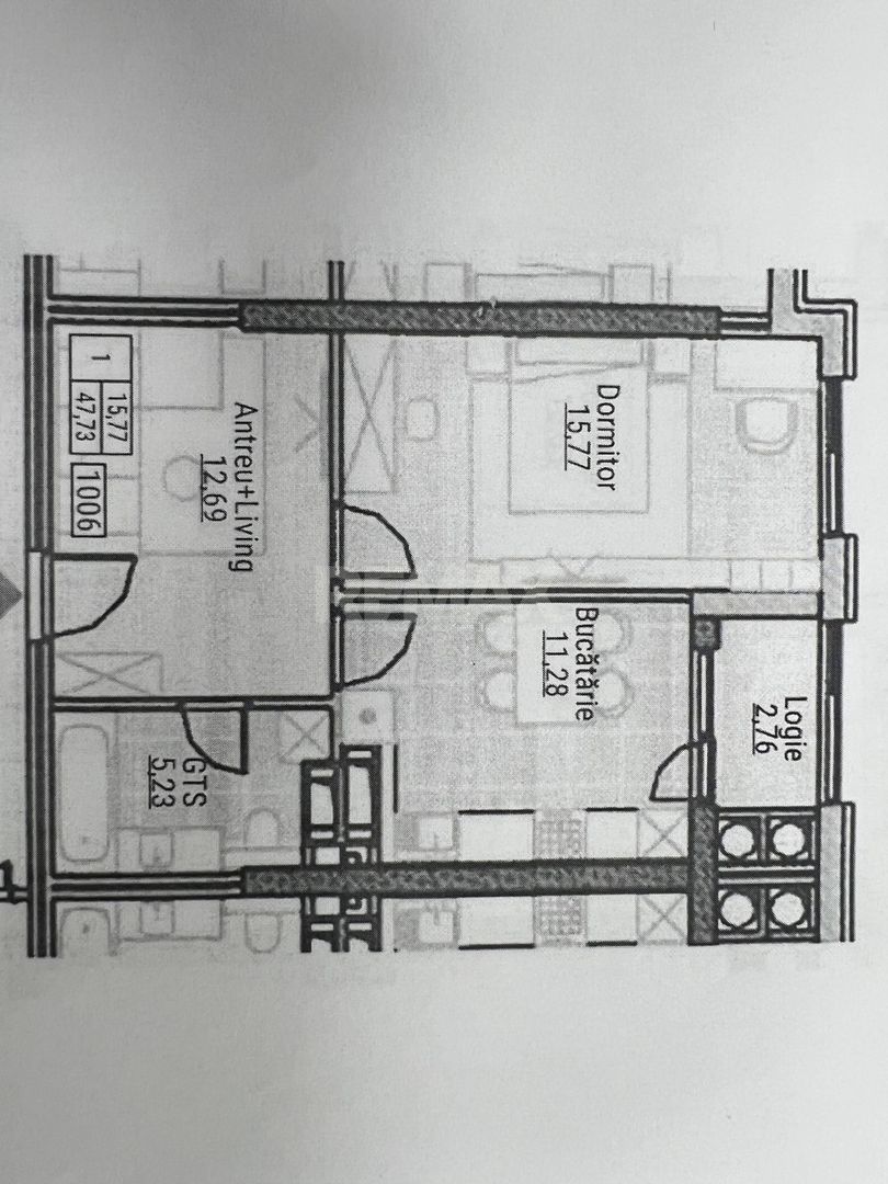 Apartament cu 1 cameră și living  în complexul rezidențial Colina Verde Residence, Durlești - Poză 4
