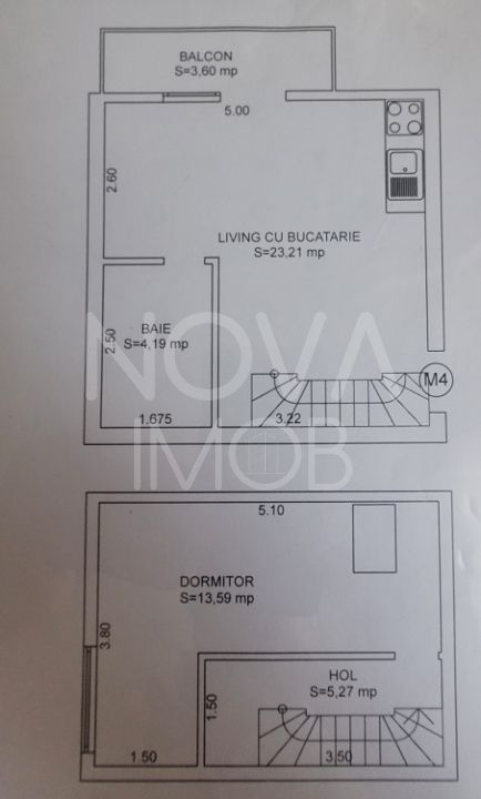 Apartament tip mansarda cu balcon, mobilat-utilat, Valea Aurie - Poză 6