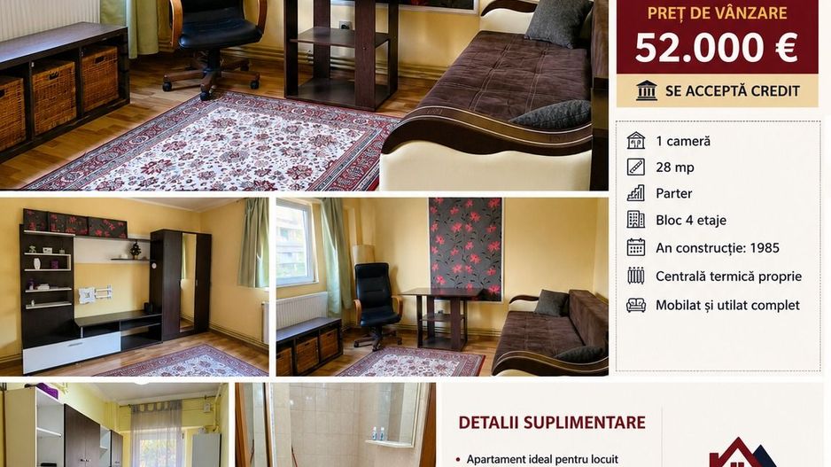 De vanzare apartament cu o camera Mazepa 1, 52.000 euro - Poză 6