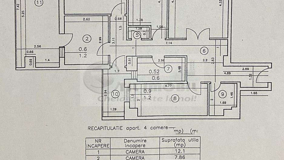 Apartament langa Palas - 105 mp - 4 camere ! - Schiță 2