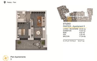 Theodor Pallady-Apartament 2 camere Loc de parcare Bonus - Schiță 2