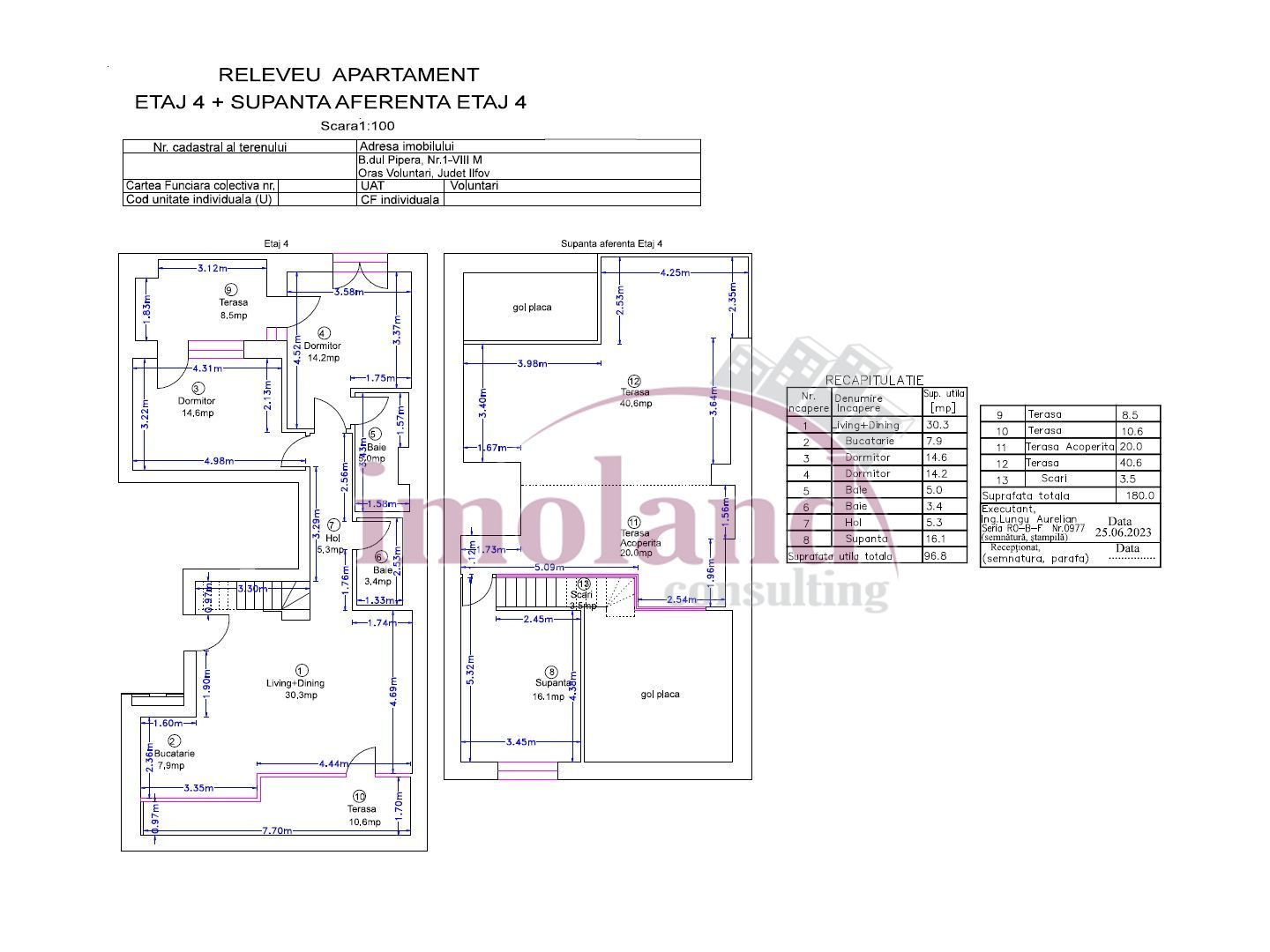 Vanzare - Penthouse duplex - 4 camere + 4 terase - Avalon Estate-Pipera - Schiță 16