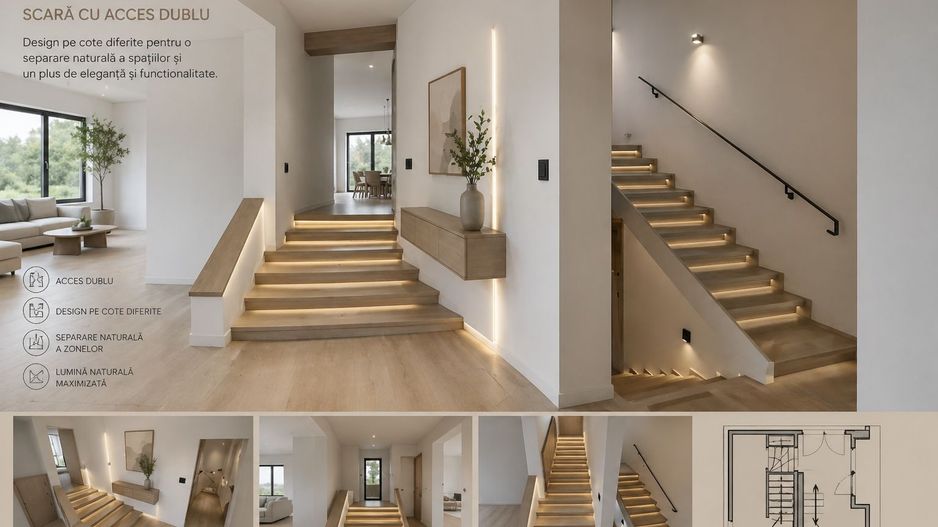 Casă spectaculoasă – 314 mp utili, cramă, terase, 7 camere, teren 432 mp - Poză 2