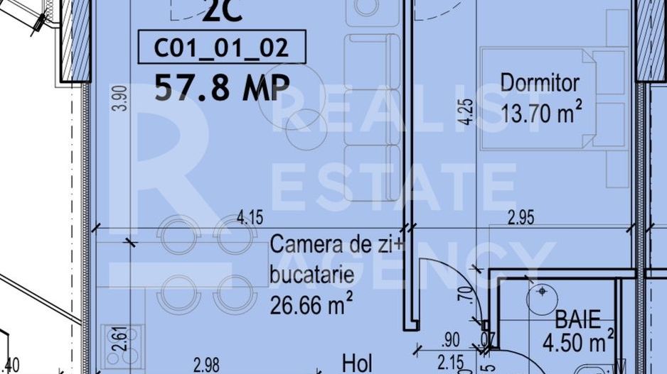 Vânzare apartament cu 2 camere,  complexul One Lake District - Schiță 5