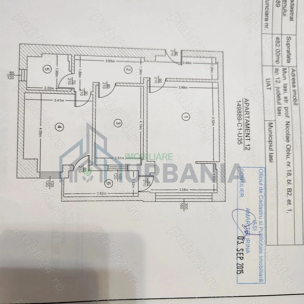 Apartament 3 camere de închiriat - Complex Răsărit de Soare Păcurari - Poză 1