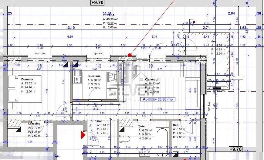 Apartament cu 2 camere dec.+terasa de 50 mp+boxa 5 mp.PRET REDUS! - Poză 5
