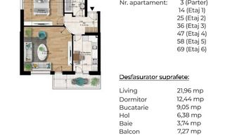 Apartament 2 camere decomandat [ 750m metrou Berceni] - Poză 5