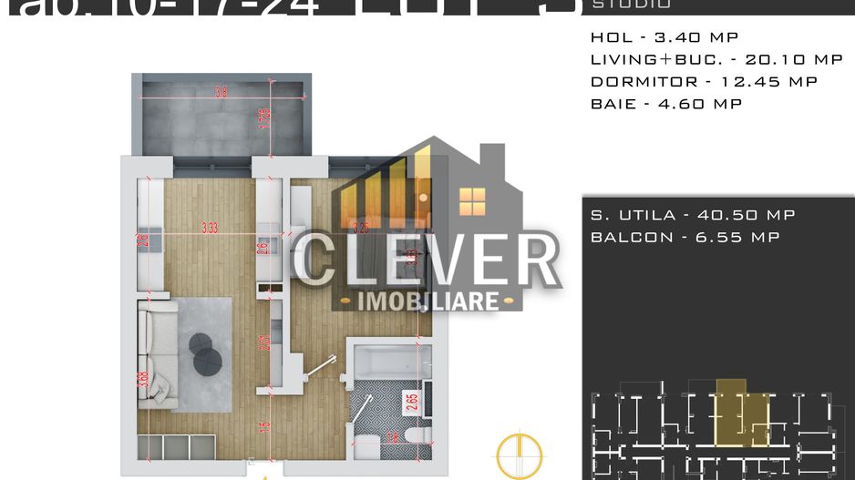 Comision 0%, Studio 2 camere, Metrou Teclu– Theodor Pallady - Schiță 8