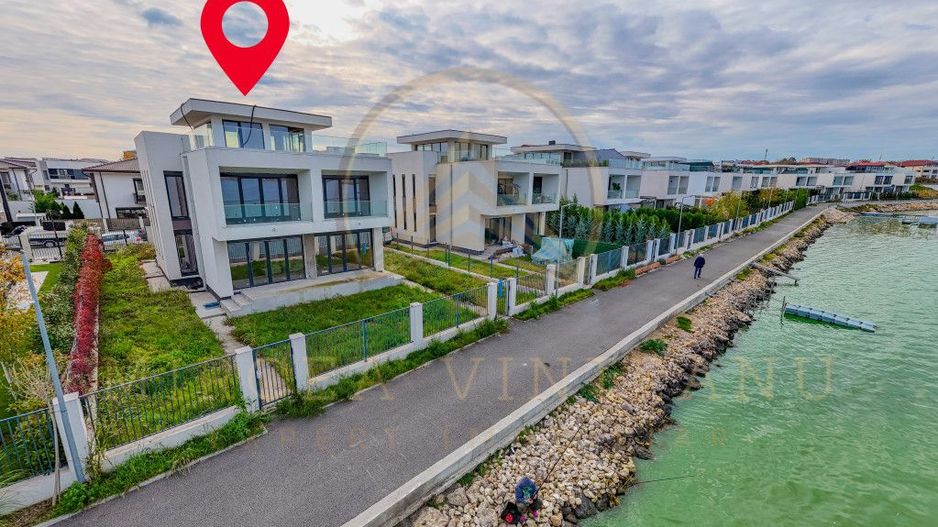 Ovidiu - Casă spectaculoasă , primul rand, cu vedere frontala  spre lac - Poză 1