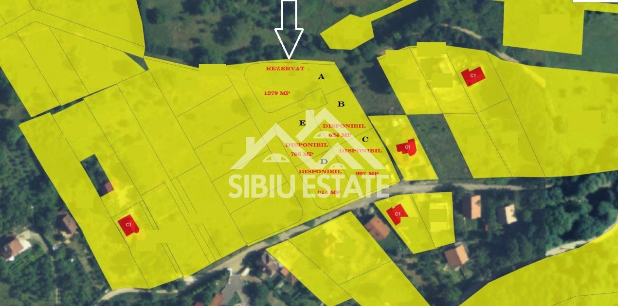 Terenuri intravilane cu PUZ și utilități în Cisnădioara - Poză 1