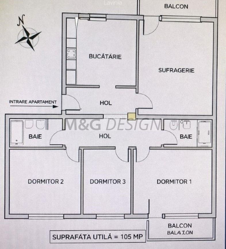 Apartament 4 camere  zona Sagului - Schiță 1