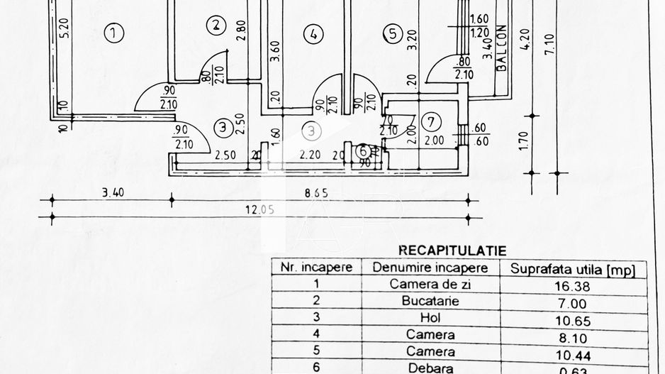Apartament cu 3 camere, decomandat, zona Paltinis - Poză 8