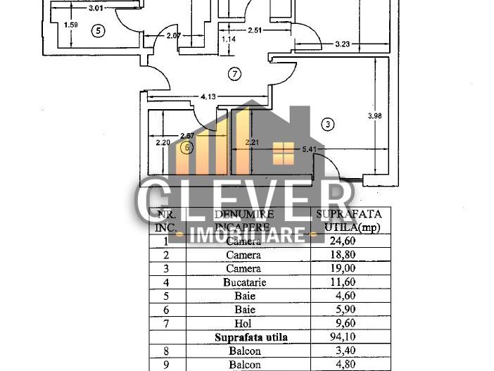 Apartament 3 camere, Bloc Nou, Finisaje la alegere, Colentina - Hortensiei - Schiță 16