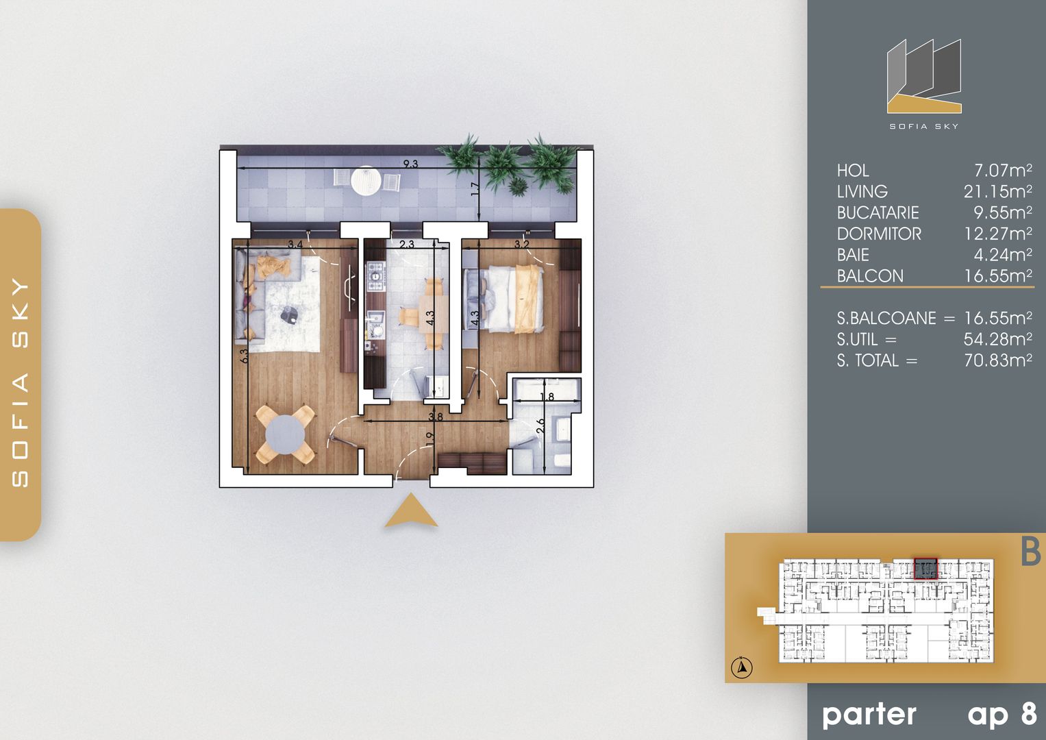 Apartament 2 camere decomandat  Titan Pallady  7 min Metrou Nicolae Teclu - Schiță 5